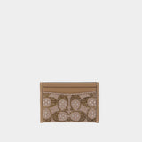 Crystal Signature Essential Card Holder - Coach - Cotton - Beige