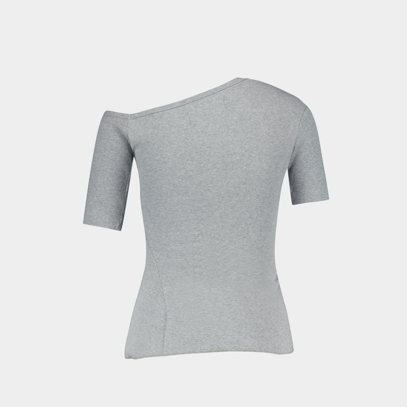 Orgy Shoulder T Shirt  - Vivienne Westwood - Cotton - Grey