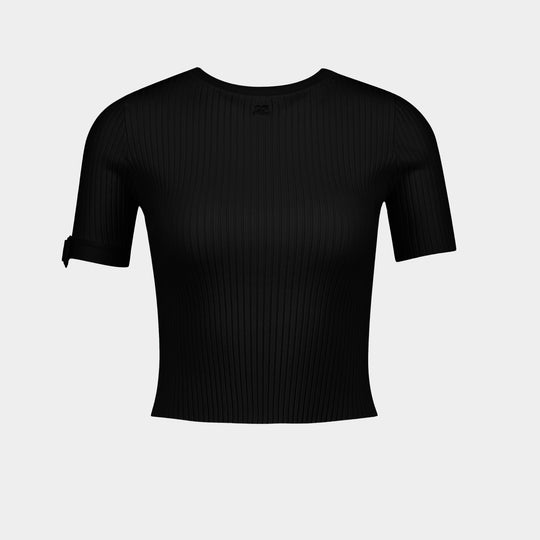Buckle T-Shirt - Courreges - Viscose - Black
