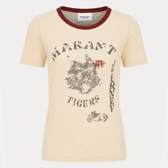 Kiliann T-shirt - Isabel Marant - Linen - Beige