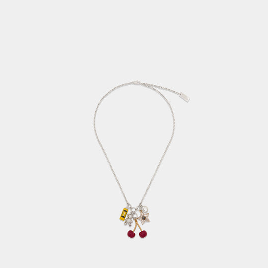 Trinket Charm Cluster Necklace - Marc Jacobs - Brass - Multicolor