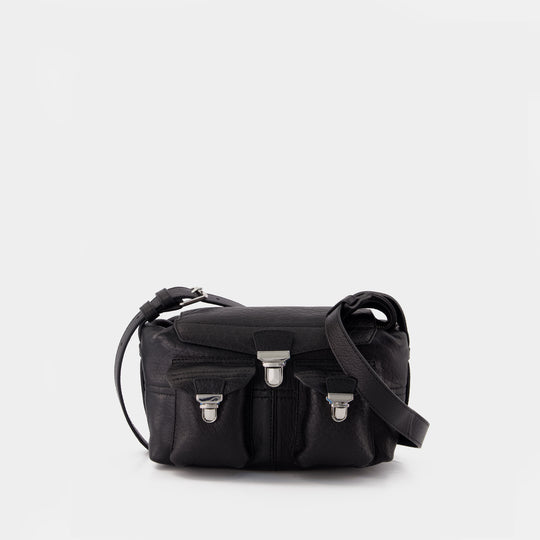 Mini Soft Gear Crossbody - Lemaire - Leather - Black