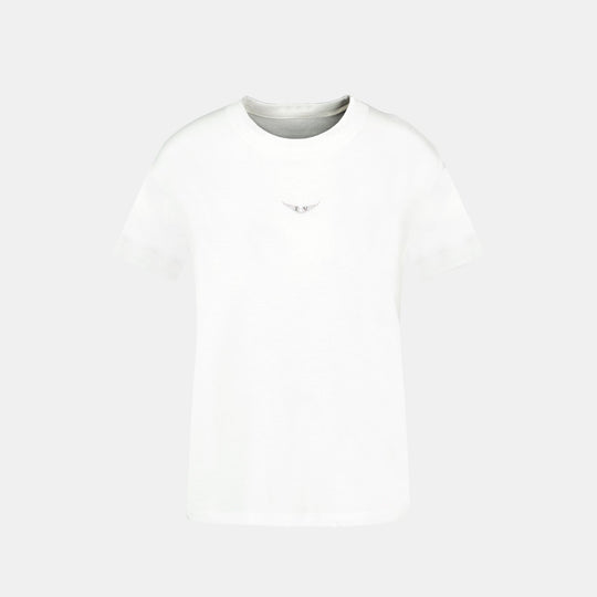 Marta Pcl Wings Strass T-Shirt - Zadig & Voltaire - Cotton - White