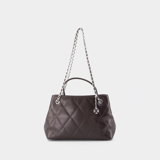 Fleming Small Carryall Purse - Tory Burch - Leather - Brown