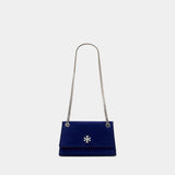 Kira Turnlock Mini Purse - Tory Burch - Leather - Blue