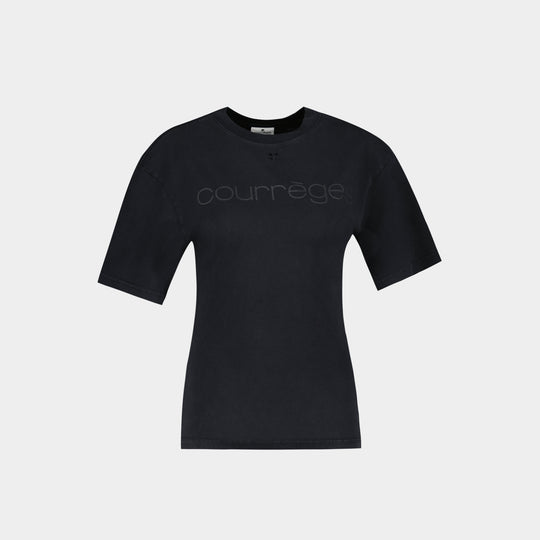 Logo T-Shirt - Courreges - Cotton - Black