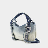 D-One Top handle S Shopper Bag - DIESEL - Cotton - Blue