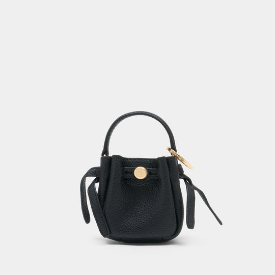 Romy Bucket Key Purse - Tory Burch - Leather - Black