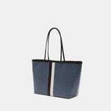 The Racer Shopper Bag - Tory Burch - Cotton - Blue