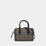 T-Monogram Petite Barrel Shoulder Bag - Tory Burch - Leather - Blue