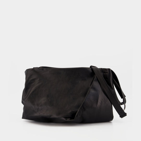 Tulip M Shoulder Bag - YOHJI YAMAMOTO - Leather - Black