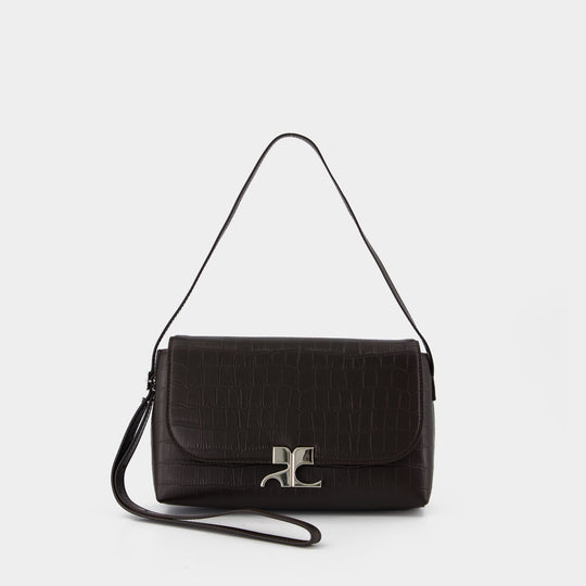 Croc Icotype Shoulder Bag - Courreges - Leather - Brown