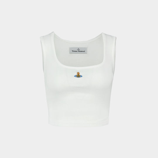Cropped Rib T-Shirt - Vivienne Westwood - Cotton - White