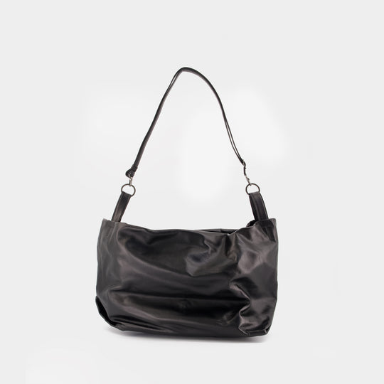 Tulip L Shoulder Bag - YOHJI YAMAMOTO - Leather - Black