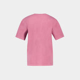 Embroidery Anglais T-Shirt - Ganni - Cotton - Pink