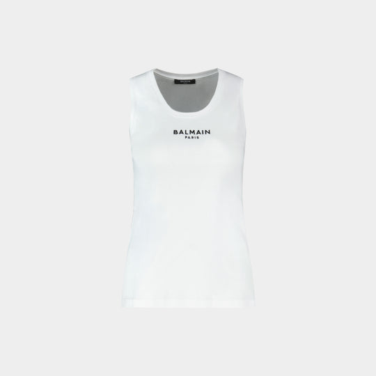 Tank Top Paris - Balmain - Cotton - White