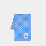 Mu Bias Tri Bar Scarf - Burberry - Wool - Blue