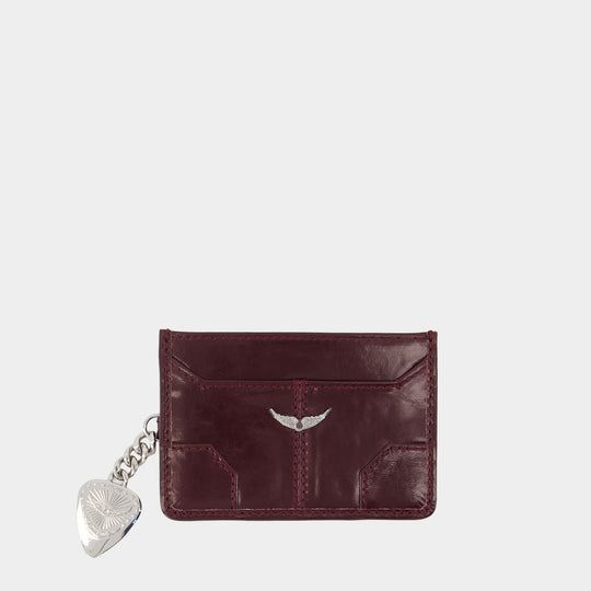 Sunny Pass Card Holder - Zadig & Voltaire - Leather - Burgundy