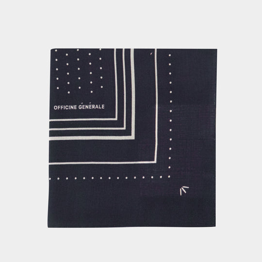 85x85 Scarf - OFFICINE GENERALE - Wool - Blue