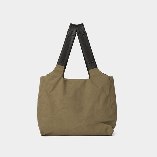 Patch Dot Handbag - YOHJI YAMAMOTO - Synthetic - Khaki