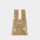 Mini Shopper Bag - Simone Rocha - Faux Fur - Beige
