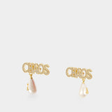 Chaos Pearl Earrings - Vivienne Westwood - Metal - Gold