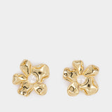 Pearl Flower Earrings - SELF PORTRAIT - Metal - Gold