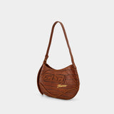 Slim Biker Shoulder Bag - Casablanca - Leather - Brown
