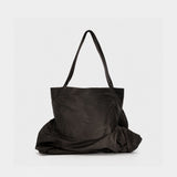 Unevenness Shopper Bag - YOHJI YAMAMOTO - Leather - Black