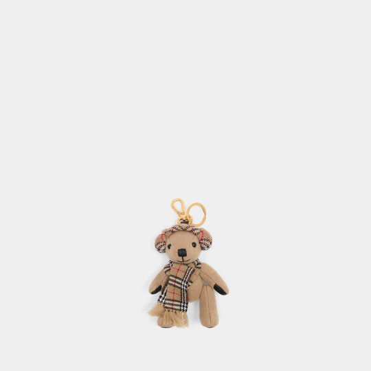 Ls Thomas Scarf Earmuff Charm - Burberry - Wool - Beige