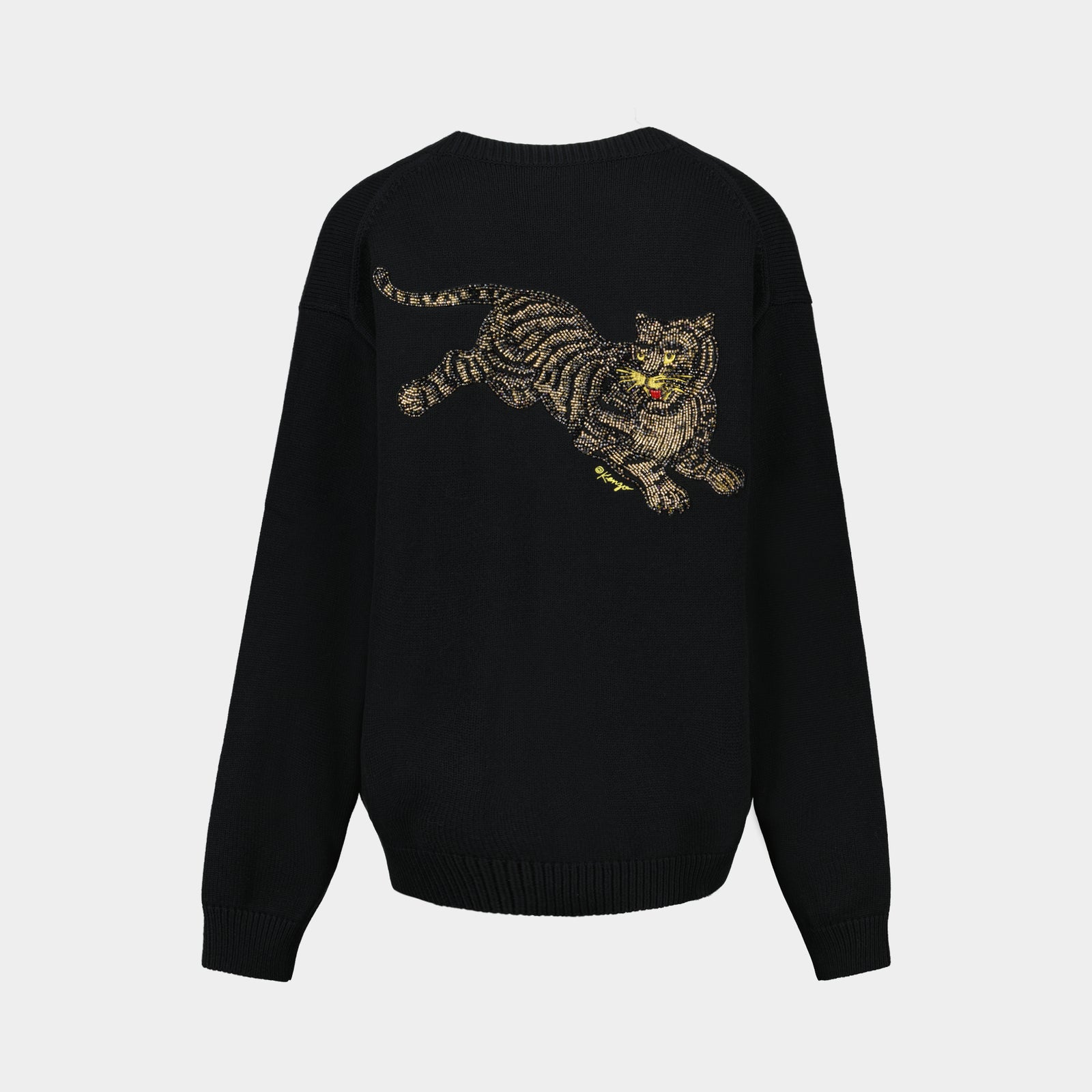 Rws Jumping Tiger Cardigan - Kenzo - Cotton - Black