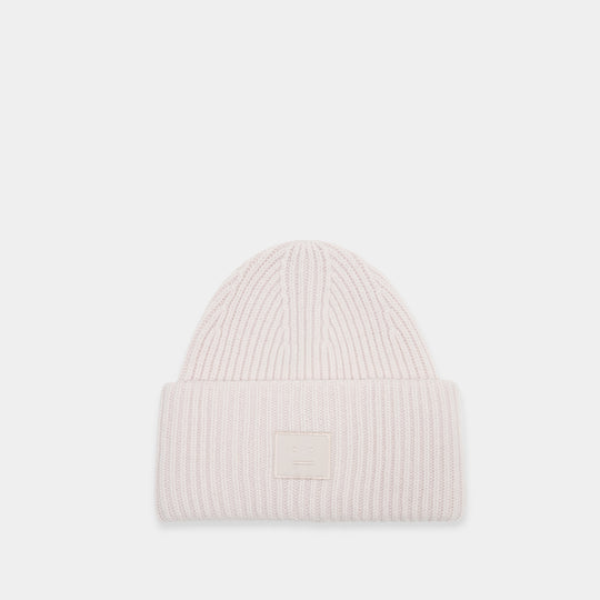 Large Face Logo Beanie - Acne Studios - Wool - Grey