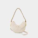 Ll Horseshoe Chain Shoulder Bag - Burberry - Leather - White
