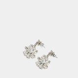 Heartbloom Drop Earrings - Simone Rocha - Crystal - Ivory