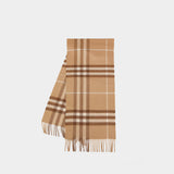 Mu Giant Check Scarf - Burberry - Cashmere - Brown