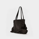 Unevenness Shopper Bag - YOHJI YAMAMOTO - Leather - Black
