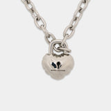 Balloon Heart Lock Necklace - Marc Jacobs - Brass - Silver