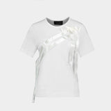 Bow Sash Easy T-Shirt - Simone Rocha - Lyocell - Ivory