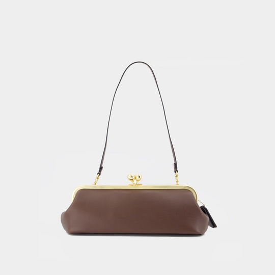 Kisslock Frame 30 Shoulder Bag - Coach - Leather - Brown