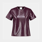 Ss T-Shirt - Courreges - Vinyl - Burgundy