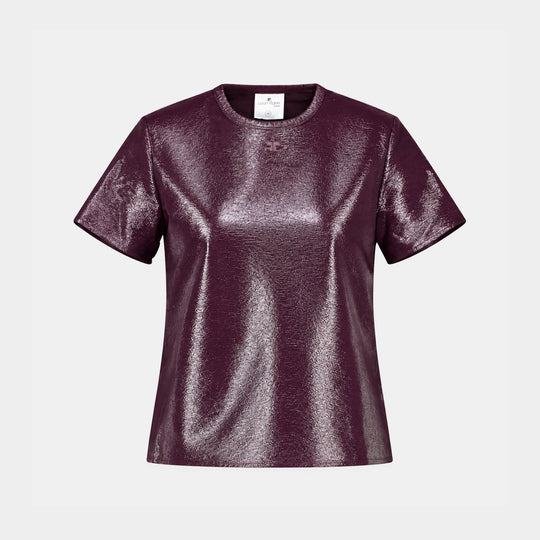 Ss T-Shirt - Courreges - Vinyl - Burgundy