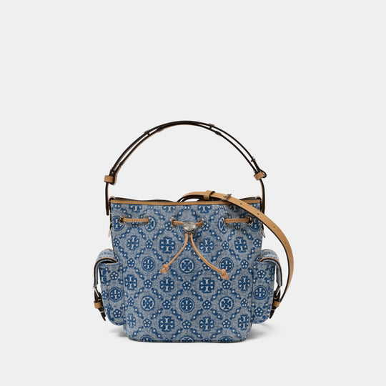 T-Monogram Purse - Tory Burch - Cotton - Blue