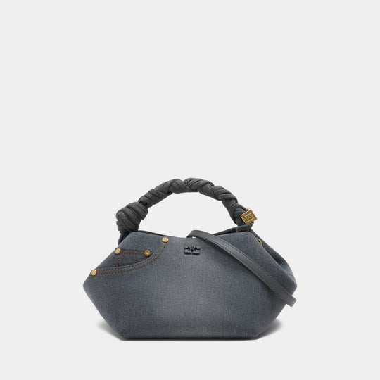 Bou Small Handbag - Ganni - Cotton - Grey