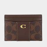 Signature Essential Card Holder - Coach - Canvas - Brown