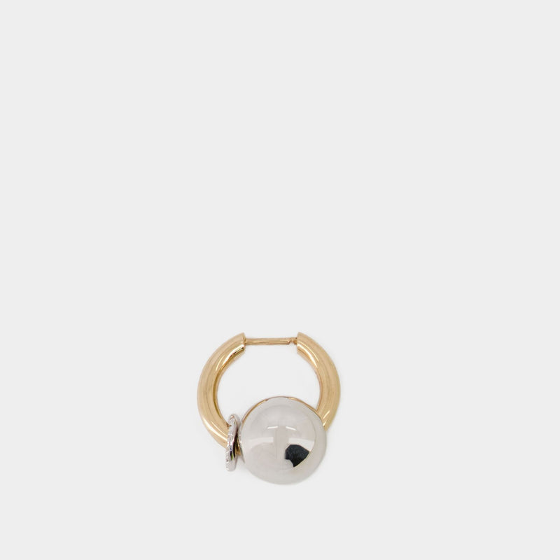 Piercing Double Earrings - Rainbow K - Yellow - 14K Gold