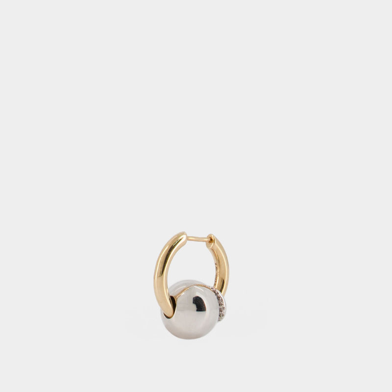 Piercing Double Earrings - Rainbow K - Yellow - 14K Gold