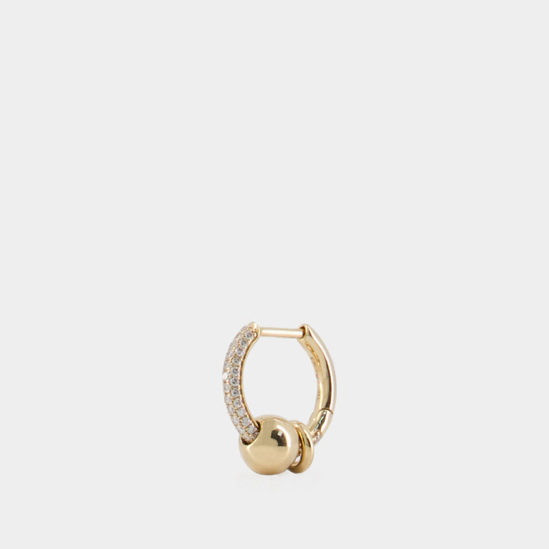 Nano Piercing Earrings - Rainbow K - Yellow - 14K Gold