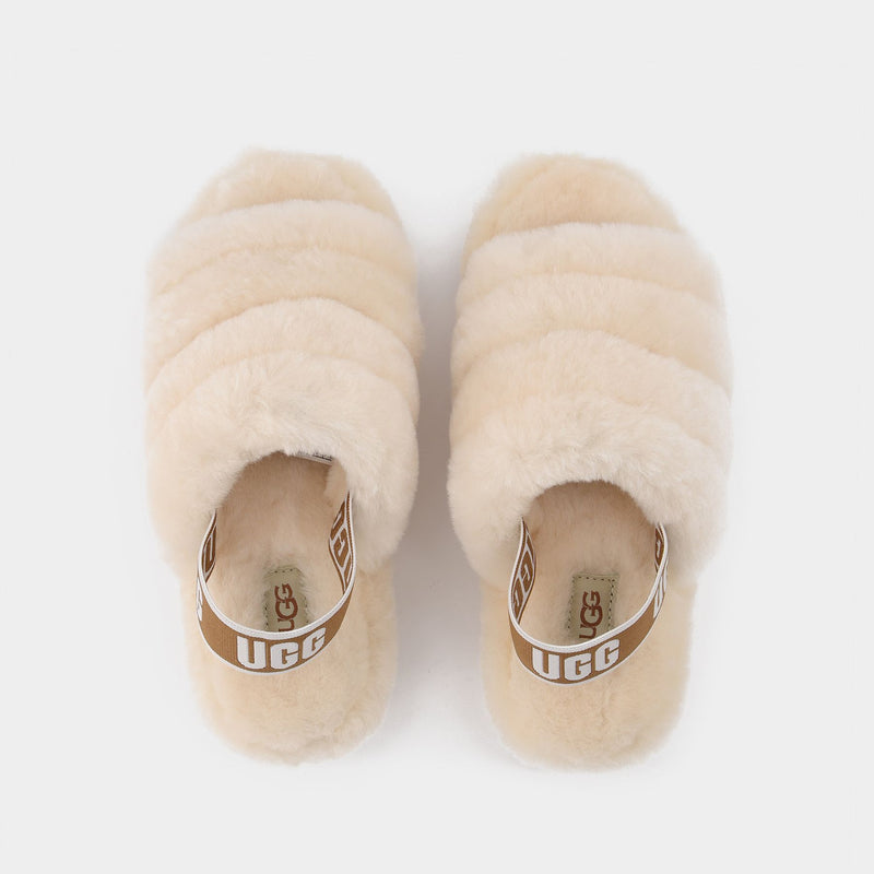 Fluff Yeah Slide in Brown Shearling