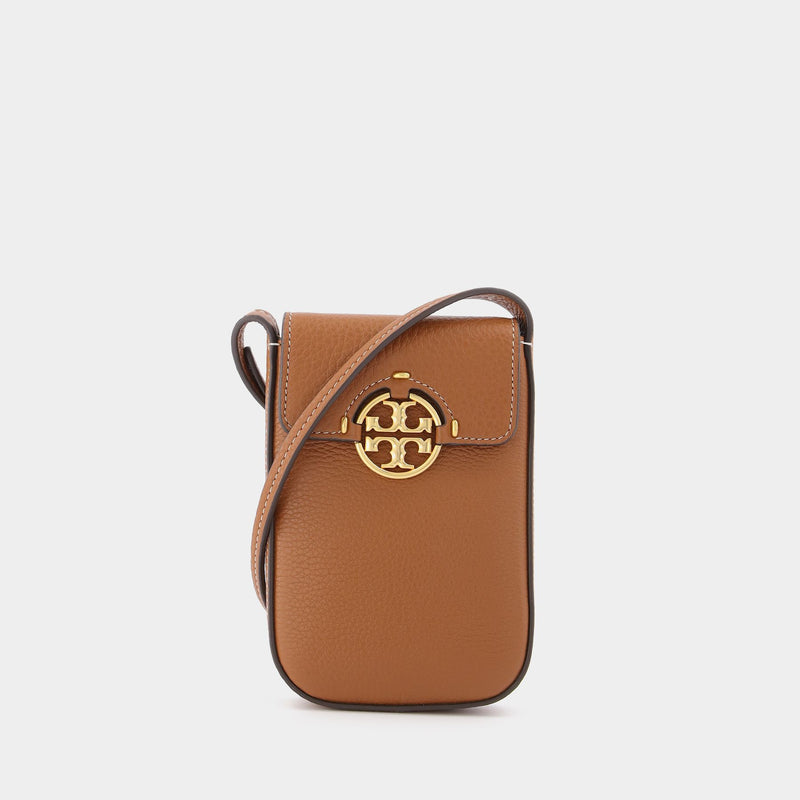 Miller Phone Crossbody in brown leather