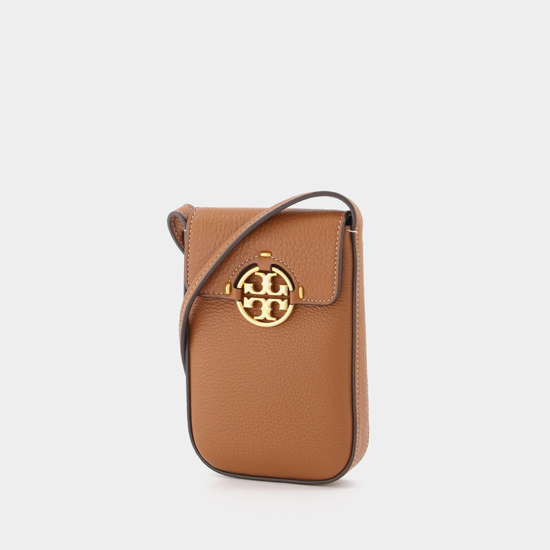 Miller Phone Crossbody in brown leather